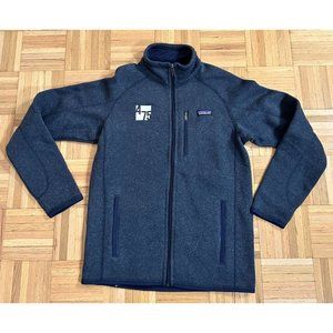 Patagonia Better Sweater Full-Zip Fleece Jacket Mens Medium Blue Company Logo